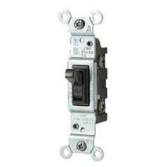 100-Single Pole Switch Leviton Res. Grade 15 Amp Toggle Single Pole Switch Brown