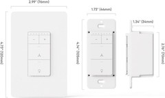 Smart Ceiling Fan Control & Dimmer Light Switch – WiFi 2.4GHz, Alexa Compatible