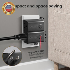 Remote Control Outlet, Wireless Light Switch, Decorator Rocker Wall Switch, 15 A