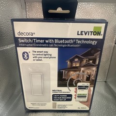 Leviton Decora Bluetooth App-Control Switch/Timer White 120/277VAC DDS15