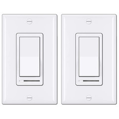 Universal Dimmer Light Switch Single Pole/3-Way 2 Pack