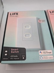 2x LIFX 1-Pole 2-Buttons Smart Wi-Fi Touch Light Switch (LFSPWHT1FUS) SEALED NEW