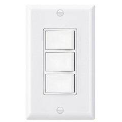 BAOMAIN Triple Rocker Switch with Wall Plate 15A 120V UL Certified | Space-Savin