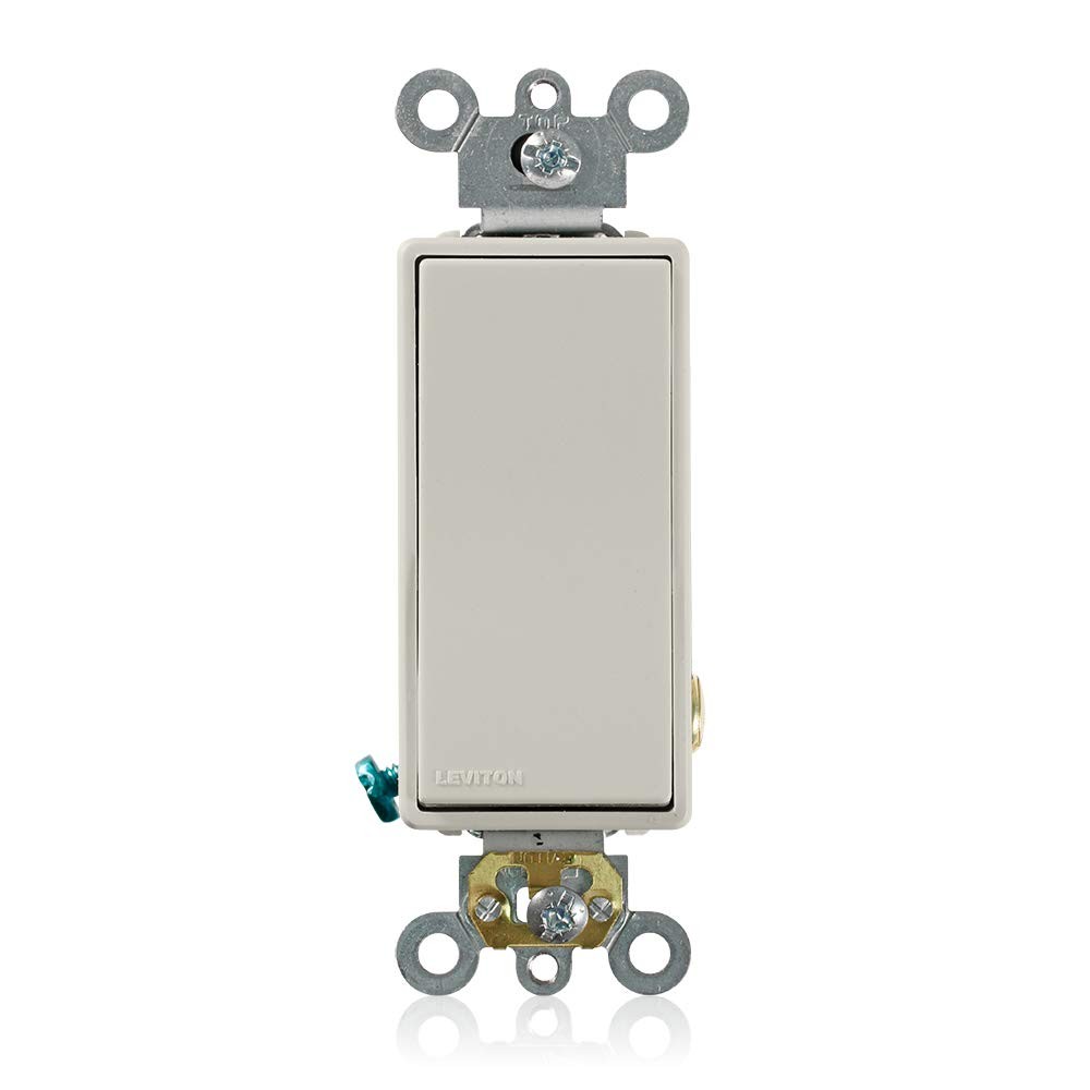 15 Amp, 120/277 Volt, Decora Plus Rocker Single-Pole AC Quiet Switch, Commerc…