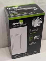Leviton Decora Smart WiFi Switch 2nd Gen R02 D215S 1RW White Wallplate Included