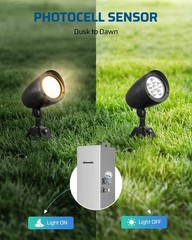 120VAC Dusk to Dawn Sensor, Light Sensor Switch, Swivel Mount, Photocell Light