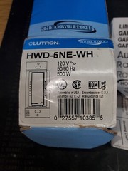 Lutron HWD-5NE-WH, Homeworks Maestro Dimmer White Radio RA 2- NEW!