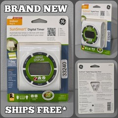 GE General Electric SunSmart Digital Timer BRAND NEW Indoor Plug In Energy Saver