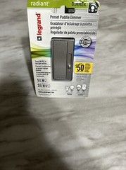 Legrand Preset Paddle Dimmer RHCL453PNICCV4 – Nickel – NEW