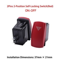 12/24V 2/3/5/7Pin LED Rocker Switch For Car Boat Ships Yachts Lorries Spot Light