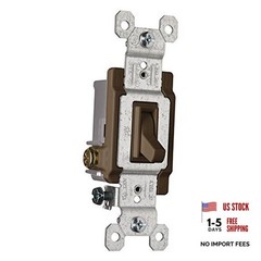 Legrand 15 Amp 3-Way Brown Toggle Light Switch – Heavy Duty – Slim Design