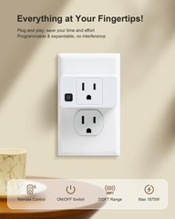 Wireless Remote Control Outlet – 200FT Range Mini Plug for Lamps & Appliances, 1