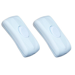 2 Pcs Inline Switch, Cord Appliance White Switch, Button