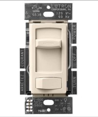 Lutron Skylark Contour CTCL-153PDH-LA Single or 3 Way Dimmer in Light Almond