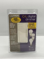 Lutron MAESTRO CL Digital Dimmer MACL-153MH-LA LED CFL Halogen Light Almond