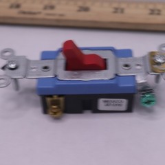 Leviton 15 Amp Industrial Grade Heavy Duty 3-Way Toggle Switch, Red