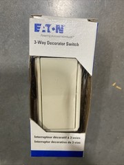 EATON Wiring 7503LA 15-Amp 120V 3-Way Decorator Switch, Light Almond