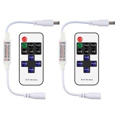 2 Pack Mini RF LED Dimmer, Single Color LED Controller for 5050 3528 5630 LED…