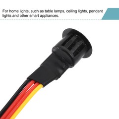 DC 5V Touch Dimmer Switch 10mm Diameter Snap-in Mount Black for LED Lights