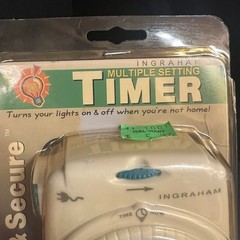 Vintage Ingraham Multiple Setting Light Timer 12 Daily On/Off Settings 1875 Watt