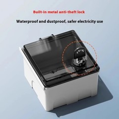 Waterproof Outdoor Socket Lock Box for Electric Vehicle Charger 86Type Model