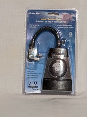Bright-Way Mechanical Indoor/Outdoor Timer, use for Holiday Lights & Decorations